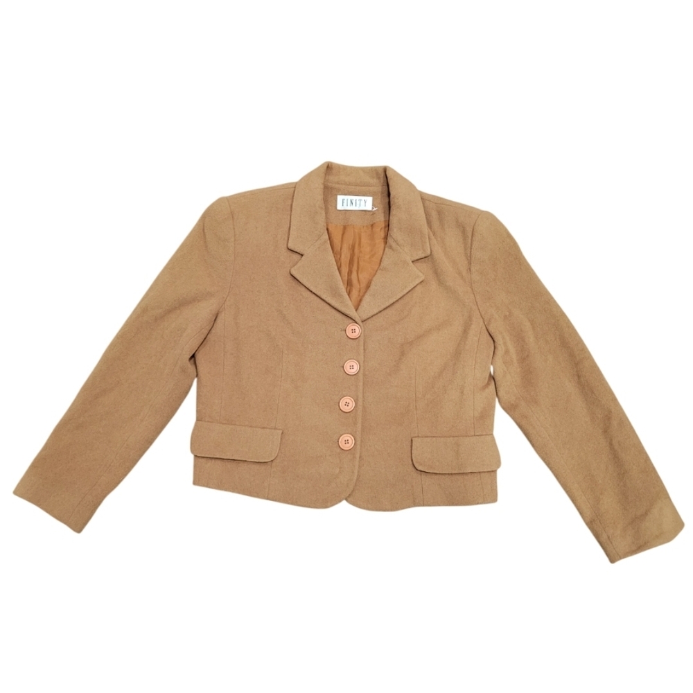 Finity Tan Women's Crop Top Blazer - Size 8